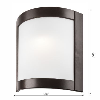 Fali lámpa ELODIE 1xE27/60W/230V tölgy