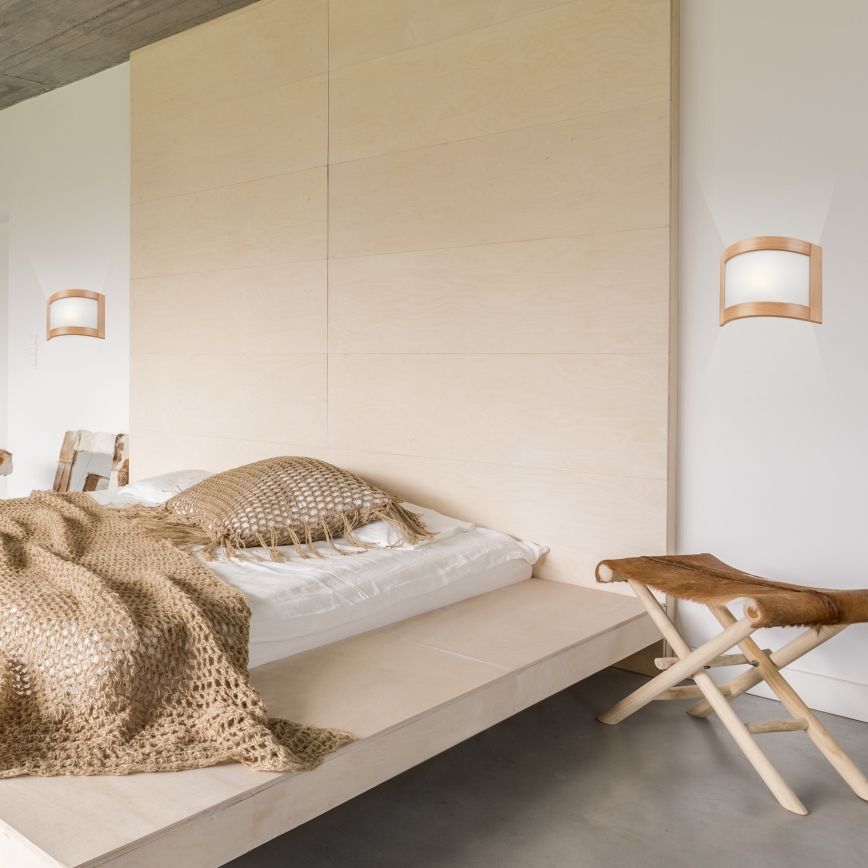 Fali lámpatest ELODIE 1xE27/60W/230V bükk