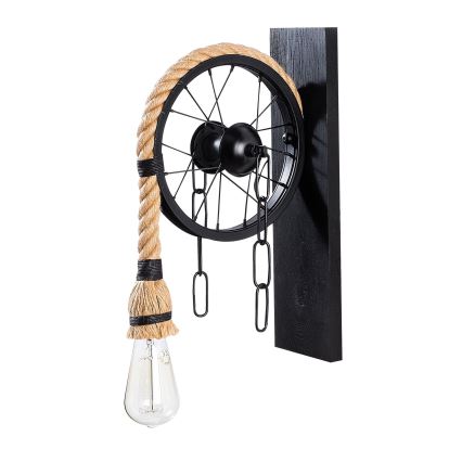 Fali lámpa EREBOS 1xE27/40W/230V fekete/barna