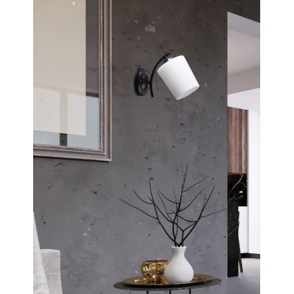 Fali lámpa ESNYR 1xE27/40W/230V fekete/fehér
