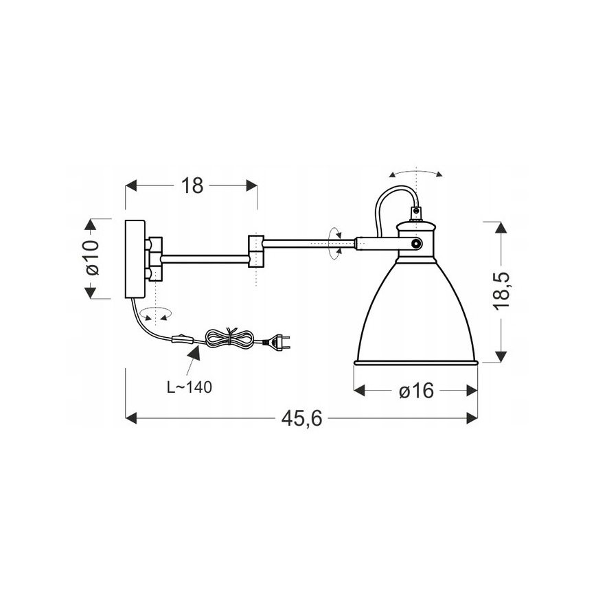 Fali lámpa ESPERA 1xE27/40W/230V