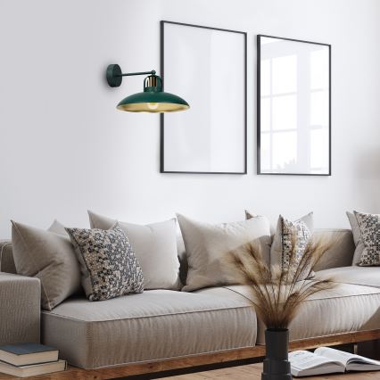 Fali lámpa FELIX 1xE27/60W/230V zöld