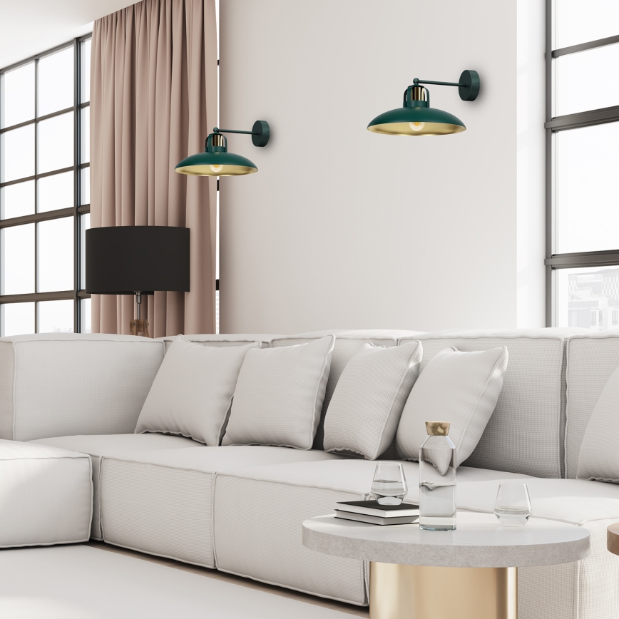 Fali lámpa FELIX 1xE27/60W/230V zöld