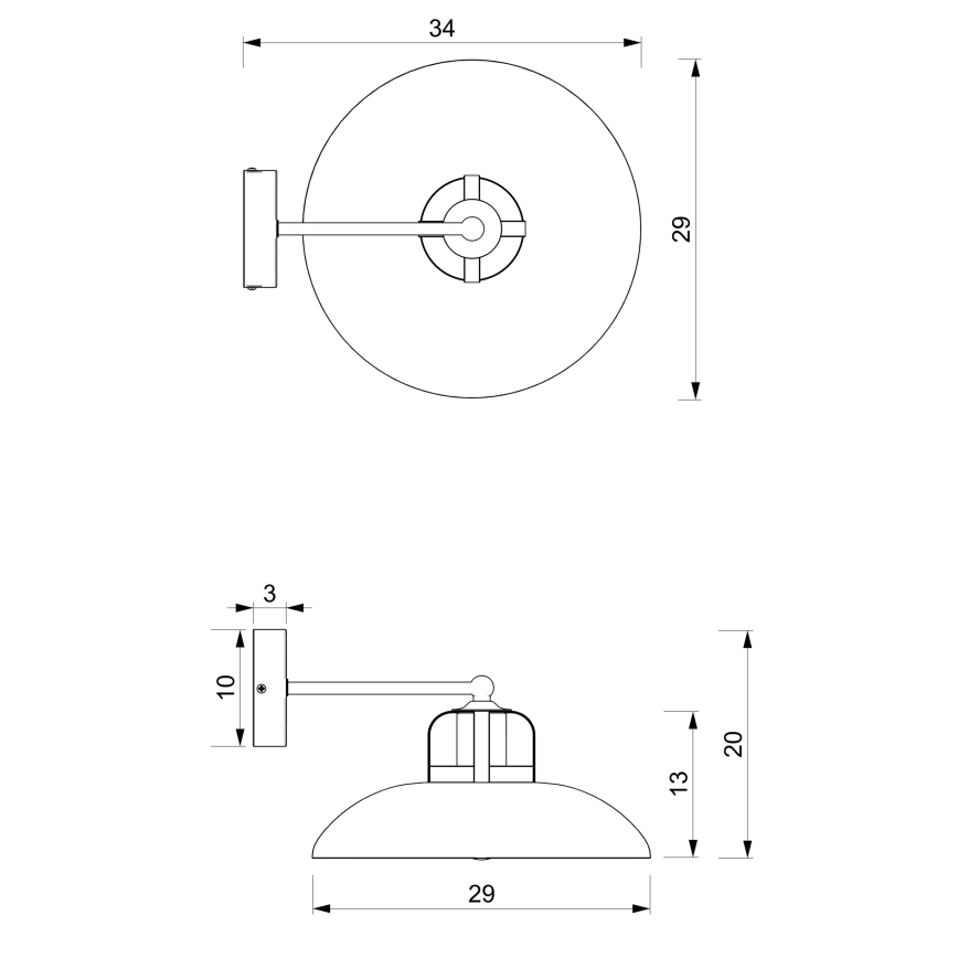Fali lámpa FELIX 1xE27/60W/230V zöld