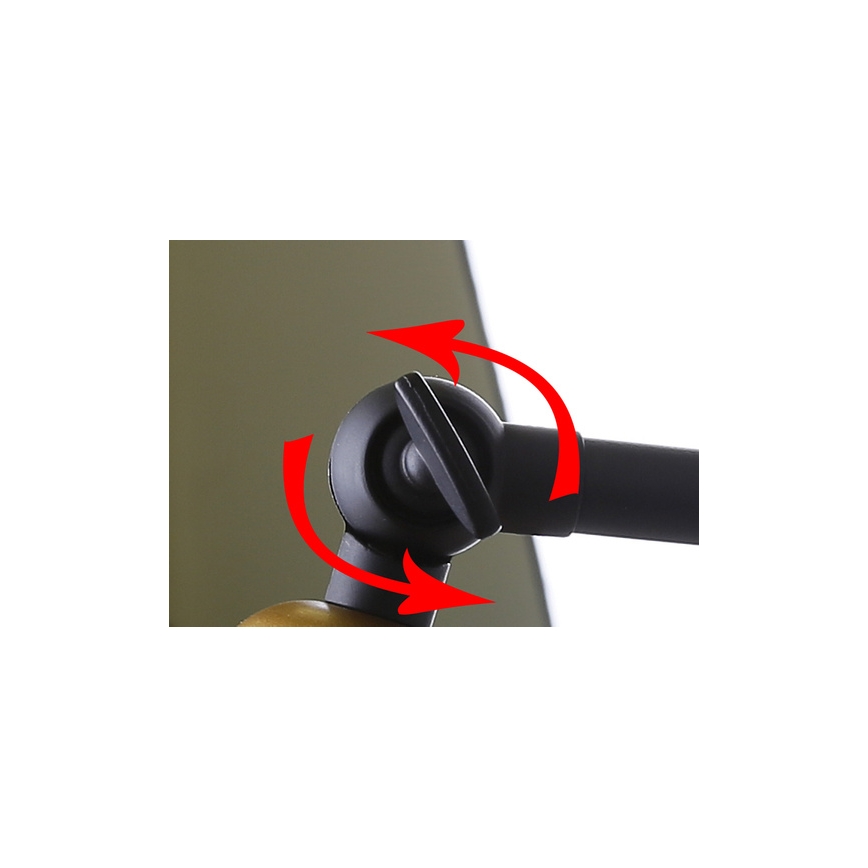 Fali lámpa FUNDO 1xE27/40W/230V fekete/arany