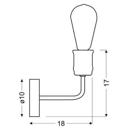 Fali lámpa GOLDIE 1xE27/60W/230V