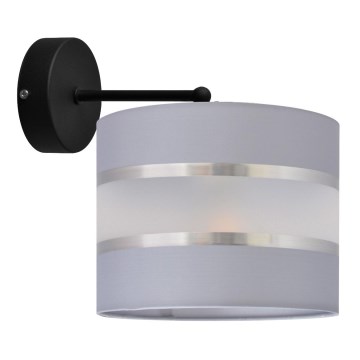 Fali lámpa HELEN 1xE27/15W/230V ezüst/fekete