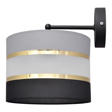 Fali lámpa HELEN 1xE27/15W/230V fekete/szürke/arany
