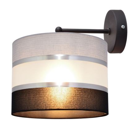 Fali lámpa HELEN 1xE27/15W/230V fekete/szürke/ezüst