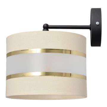 Fali lámpa HELEN 1xE27/15W/230V krém/fekete/arany