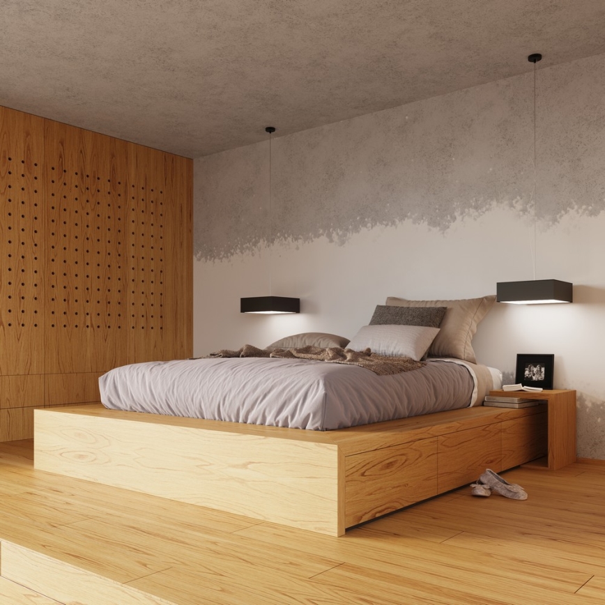 Fali lámpa HORUS 1xE27/60W/230V fekete