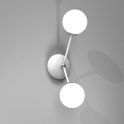 Fali lámpa JOY 2xE14/40W/230V fehér/fényezett króm