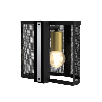 Fali lámpa KAGA 1xE27/60W/230V fekete/arany