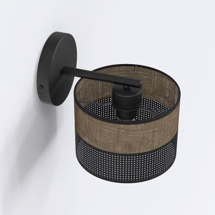 Fali lámpa KARBON 1xE27/15W/230V fekete/barna