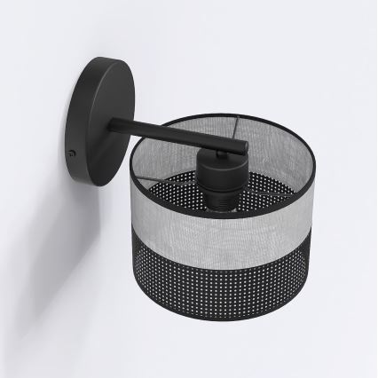 Fali lámpa KARBON 1xE27/15W/230V fekete/szürke