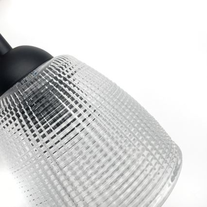 Fali lámpa LEANDRA 1xE27/15W/230V tölgy/fekete