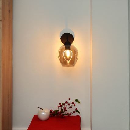 Fali lámpa LILI 1xE27/15W/230V fekete/szürke