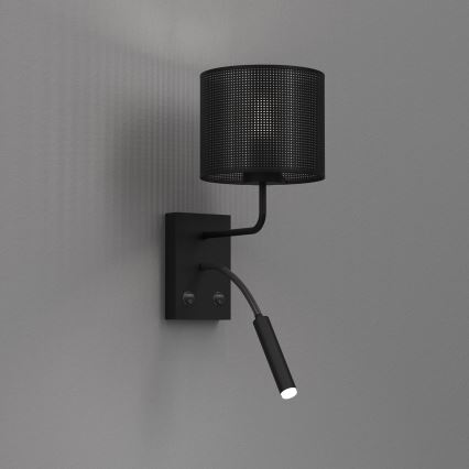 Fali lámpa LOFT SHADE 1xE27/60W+1xG9/8W/230V fekete