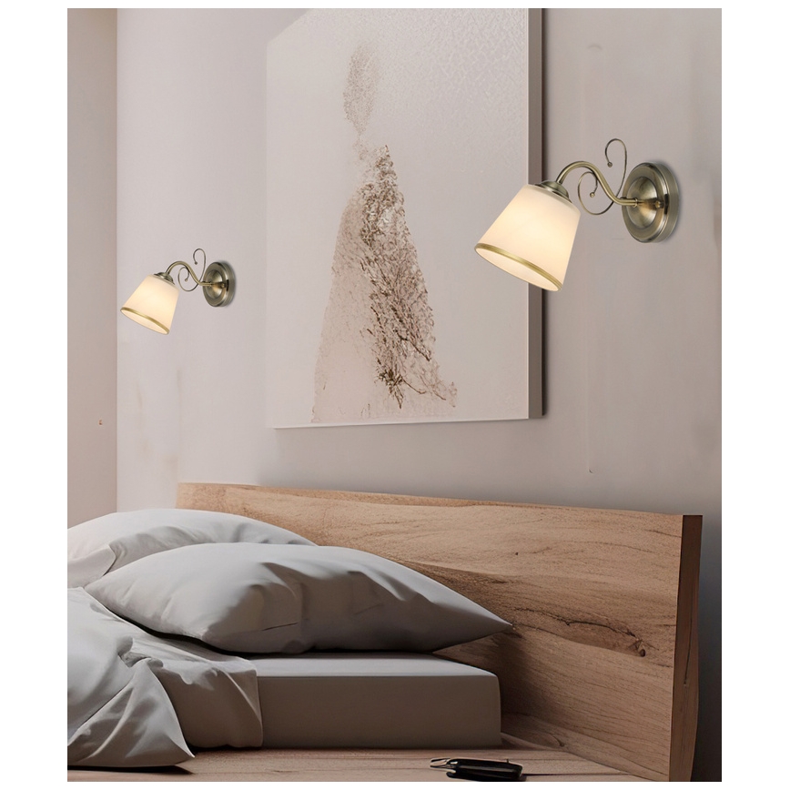 Fali lámpa LOSANNA 1xE14/40W/230V sárgaréz