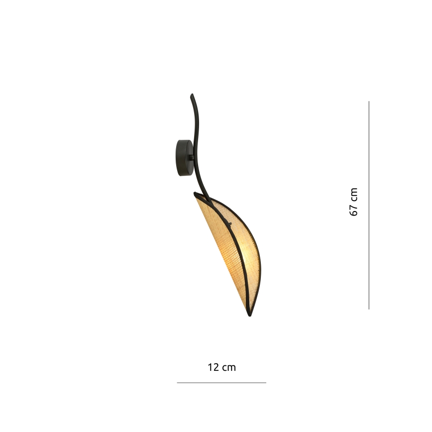 Fali lámpa LOTUS 1xE14/10W/230V fekete/bézs