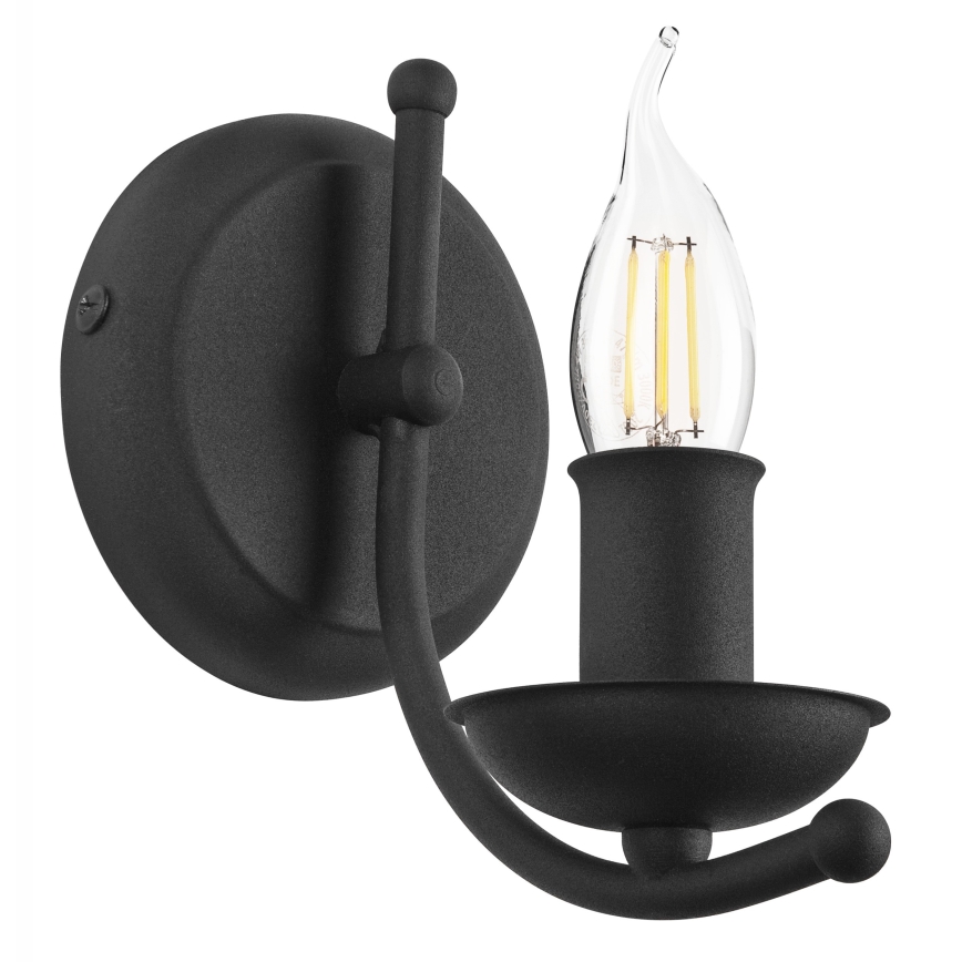 Fali lámpa LUCY 1xE14/60W/230V fekete