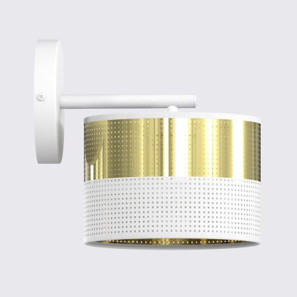 Fali lámpa LUX 1xE27/15W/230V fehér/arany