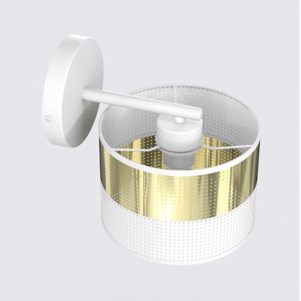 Fali lámpa LUX 1xE27/15W/230V fehér/arany
