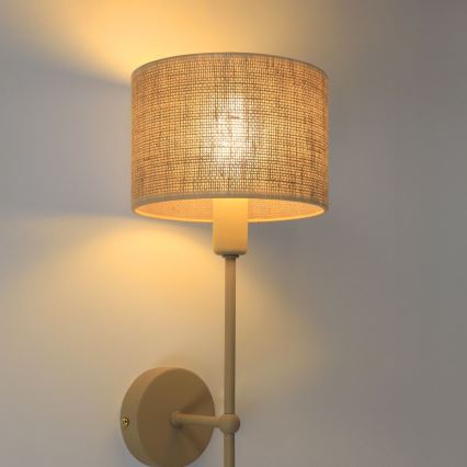 Fali lámpa MADELA 1xE14/40W/230V juta/bézs