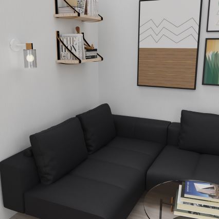 Fali lámpa MADERA 1xE27/60W/230V fehér/fa