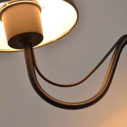 Fali lámpa MALBO 1xE27/15W/230V szürke/fekete