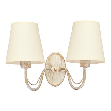 Fali lámpa MALBO 2xE27/15W/230V bézs