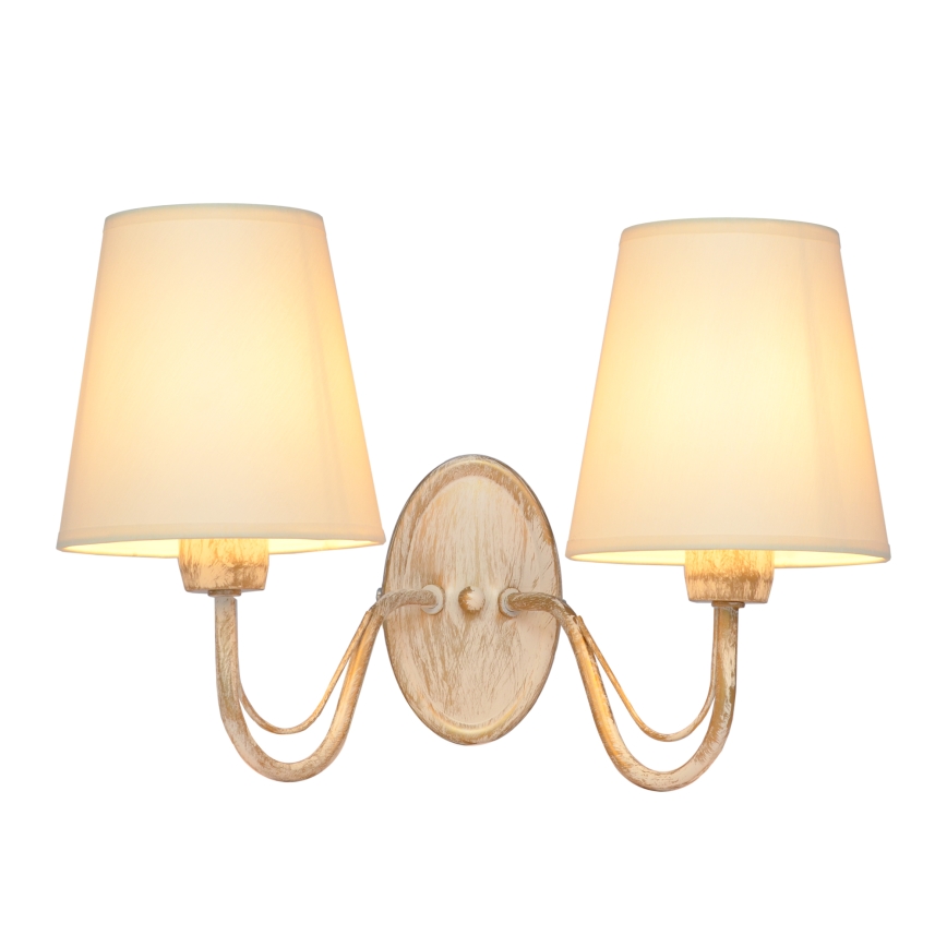 Fali lámpa MALBO 2xE27/15W/230V bézs