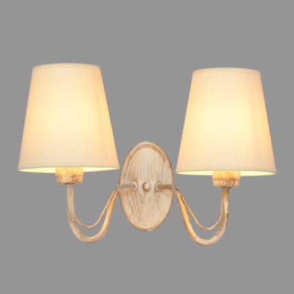 Fali lámpa MALBO 2xE27/15W/230V bézs