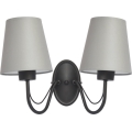 Fali lámpa MALBO 2xE27/15W/230V szürke/fekete