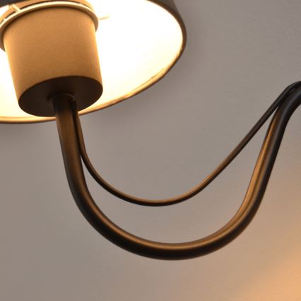 Fali lámpa MALBO 2xE27/15W/230V szürke/fekete