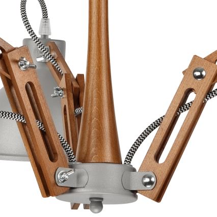 Fali lámpa MARCELLO 3xE27/60W/230V bükk