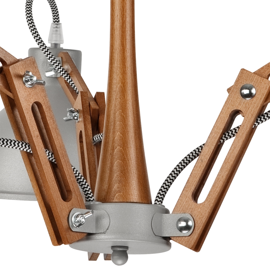 Fali lámpa MARCELLO 3xE27/60W/230V bükk