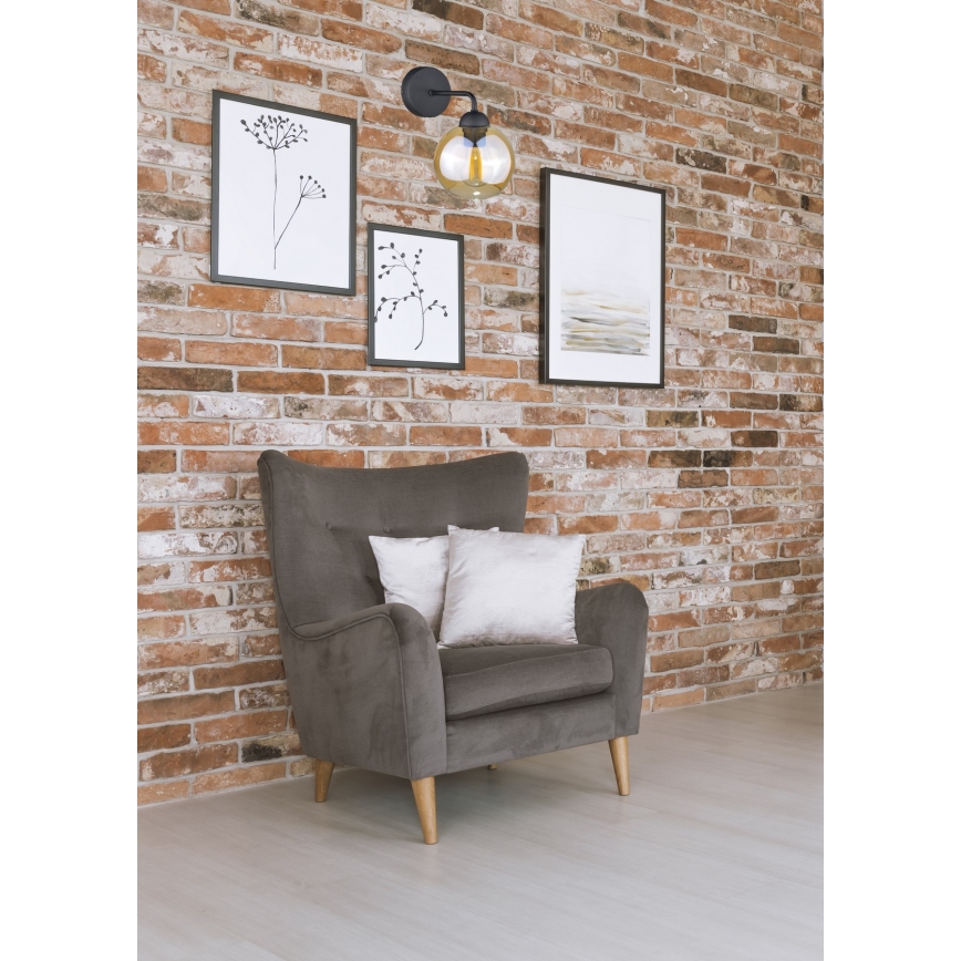 Fali lámpa MELLE BLACK 1xE27/60W/230V