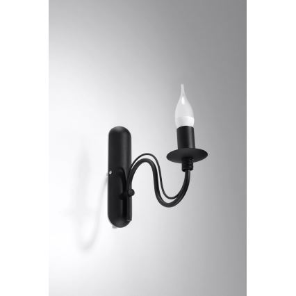 Fali lámpa MINERWA 1xE14/40W/230V fekete