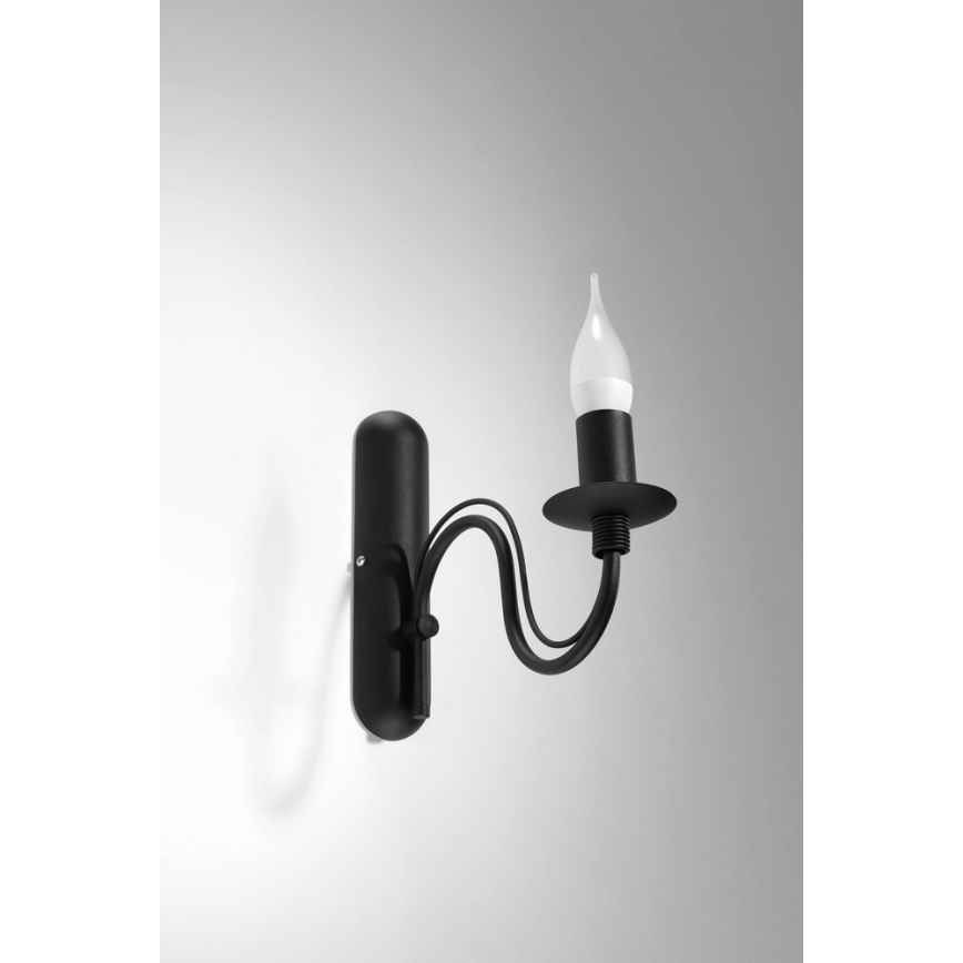 Fali lámpa MINERWA 1xE14/40W/230V fekete