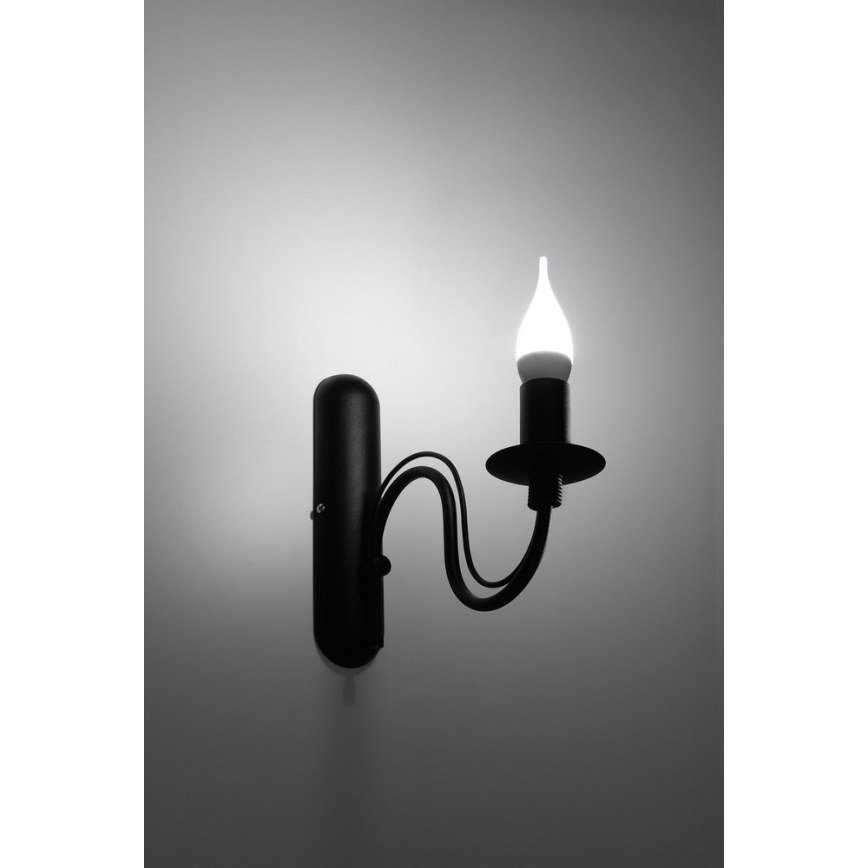 Fali lámpa MINERWA 1xE14/40W/230V fekete