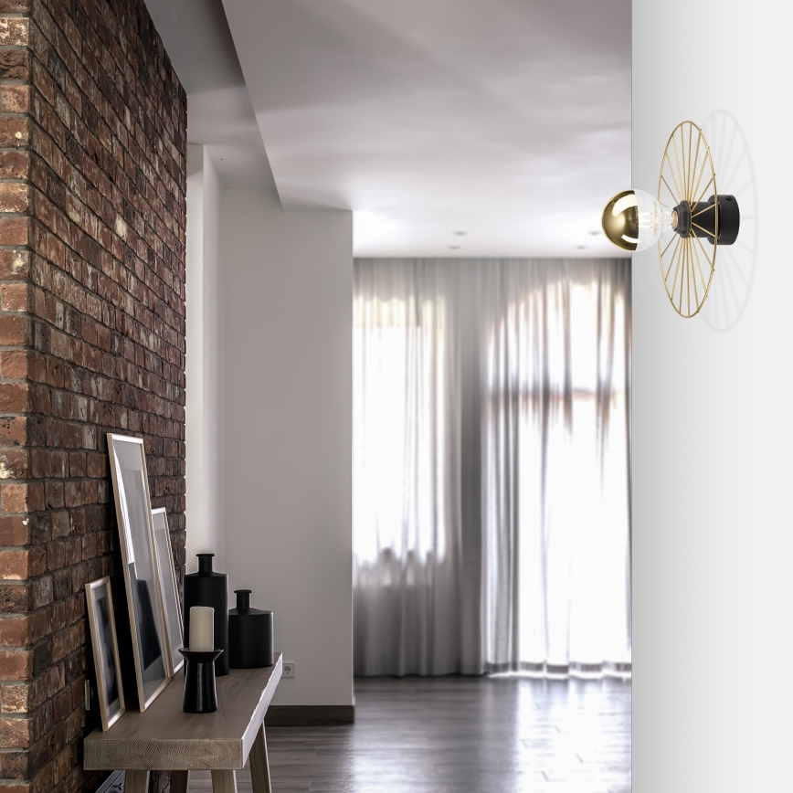 Fali lámpa MONTANA 1xE27/15W/230V átm. 30 cm arany