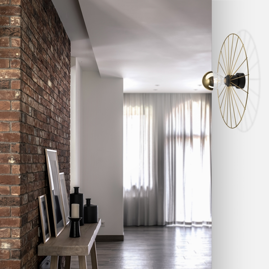 Fali lámpa MONTANA 1xE27/15W/230V átm. 45 cm arany