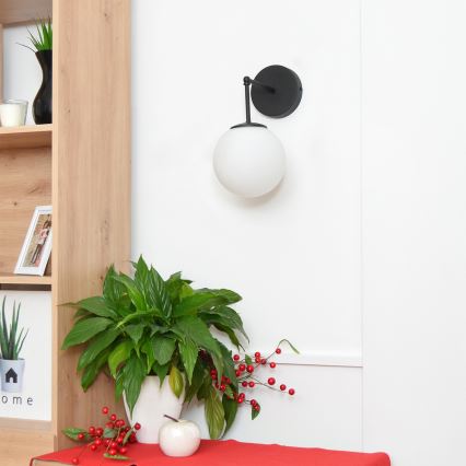 Fali lámpa MOON 1xE27/15W/230V fekete