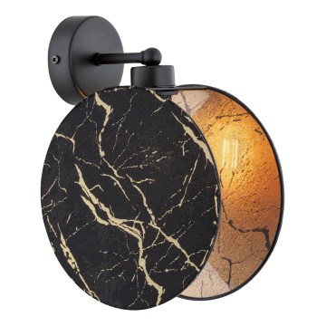 Fali lámpa MOTIF 1xE27/15W/230V fekete/arany