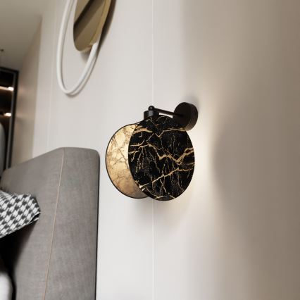 Fali lámpa MOTIF 1xE27/15W/230V fekete/arany