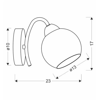 Fali lámpa NESTOR 1xE27/40W/230V sárgaréz