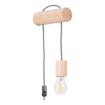 Fali lámpa NIMBI 1xE27/15W/230V bükkfa