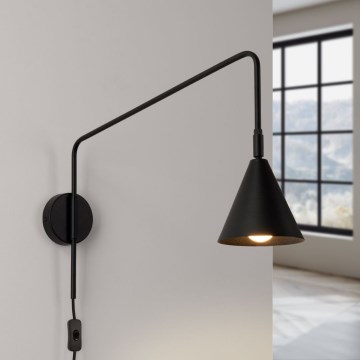 Fali lámpa NOX 1xE14/10W/230V fekete