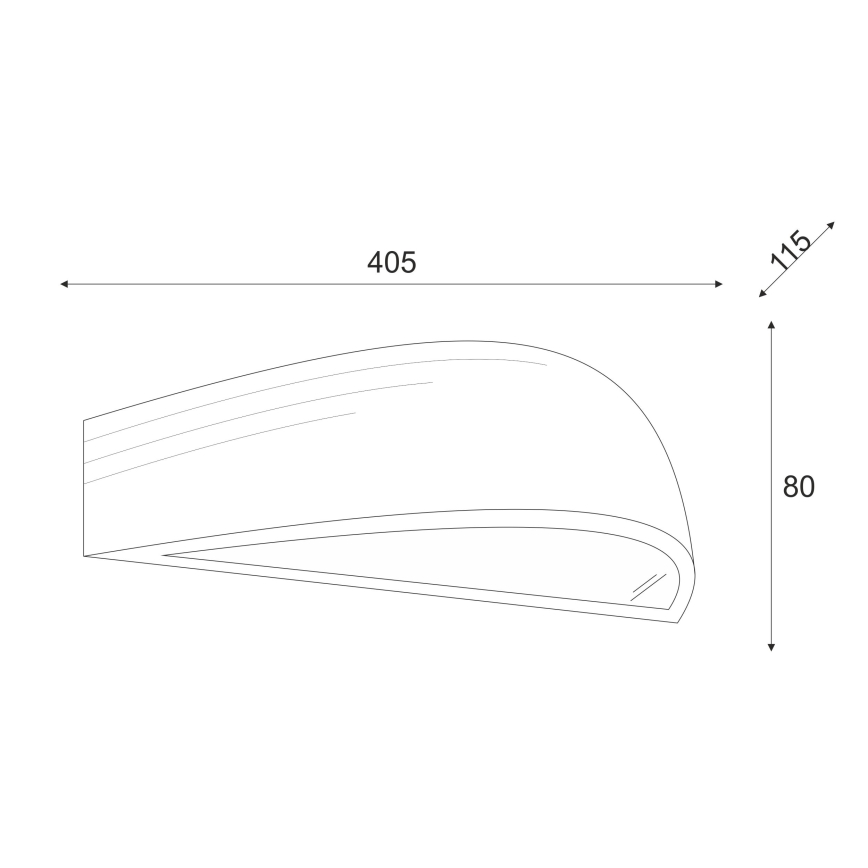 Fali lámpa OAK 1xE27/60W/230V tölgy